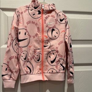 Nike Pink Smiley Face Kids Hoodie
